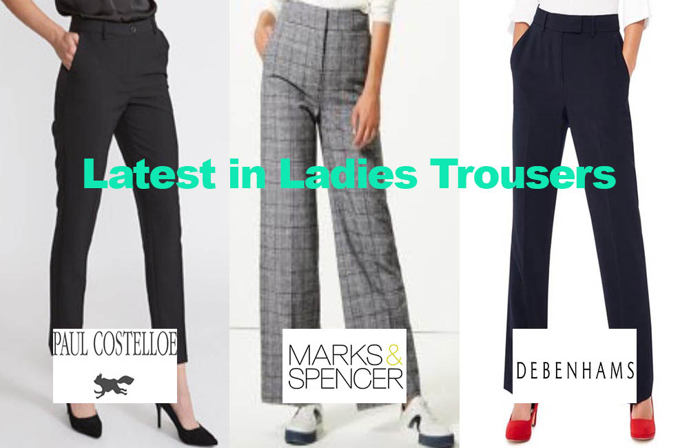 Dunnes Stores  Navy Savida Elastic Waist Trousers