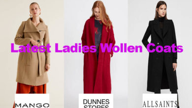 The latest fashion in ladies woollen overcoats