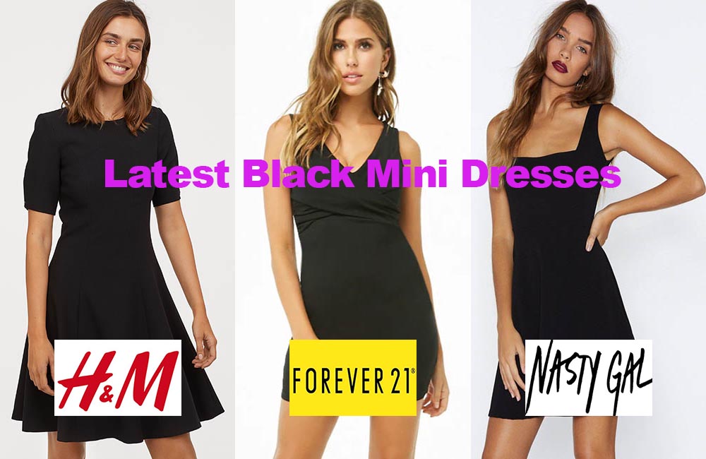 The latest in black mini dress fashion designs