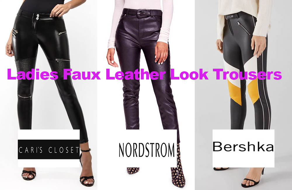The latest in ladies faux leather trouser fashion