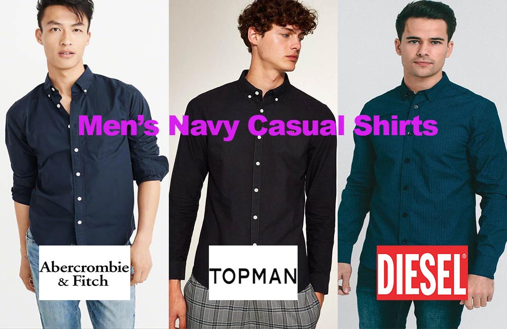 The latest in men’s casual navy shirt design fashion