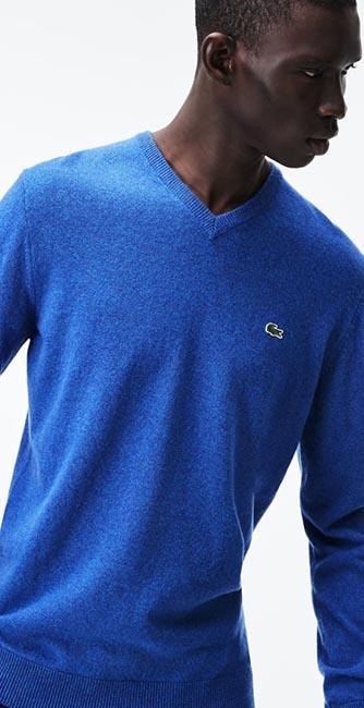 Woollen V-Neck Sweater From Lacoste