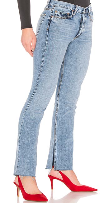 Addison high-rise split boot jeans from Revolve