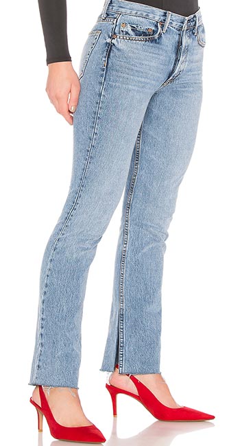 Addison High-Rise Split Boot Jeans From Revolve