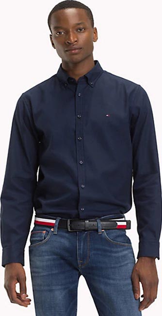 Front View Button Down Collar Shirt From Tommy Hilfiger