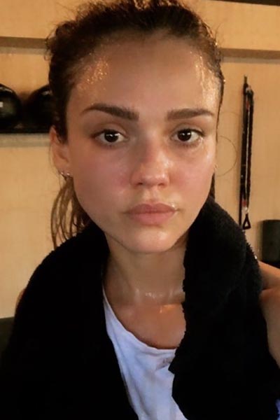 Health conscious Jessica Alba (Instagram photo) 2018