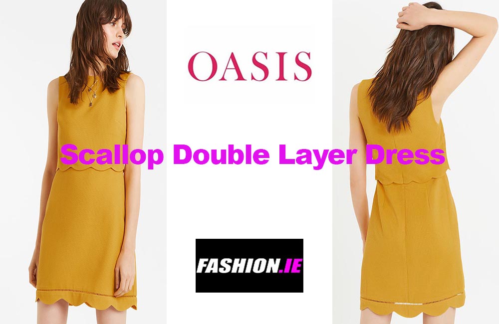 Latest fashion Scallop double layer dress from Oasis