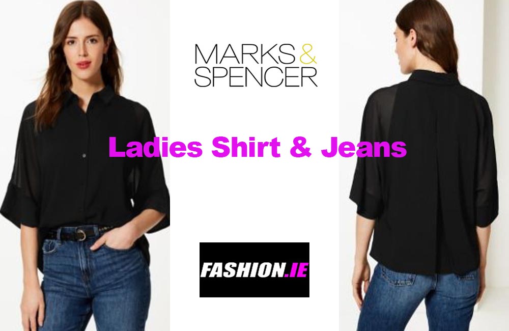 Latest fashion ladies shirt & jeans from M&S