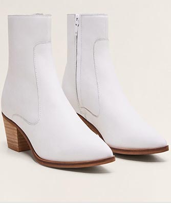 Leather cowboy ankle boots from Mango