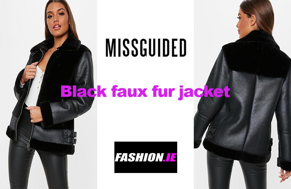 The latest in black faux fur jacket design from Missguided