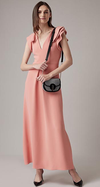 Antique Rose Crepe Dress From Armani