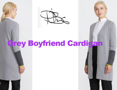 Boyfriend Cardigan from Irish designer Peter O’Brien