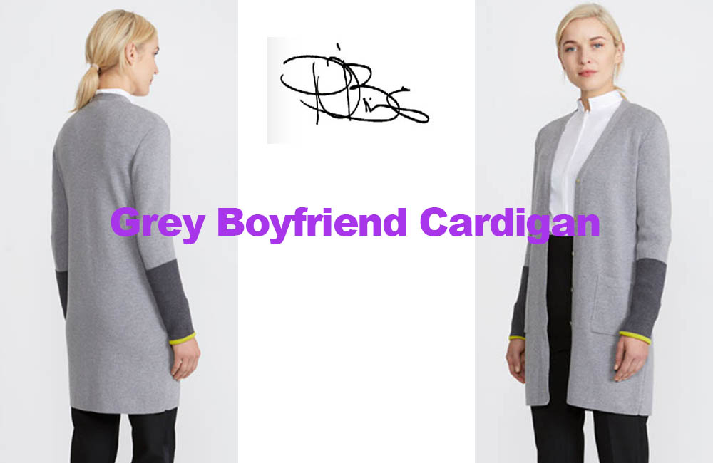 Boyfriend Cardigan from Irish designer Peter O’Brien