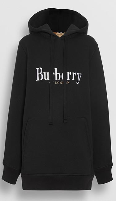 Embroidered Logo Jersey Hoodie from Burberry
