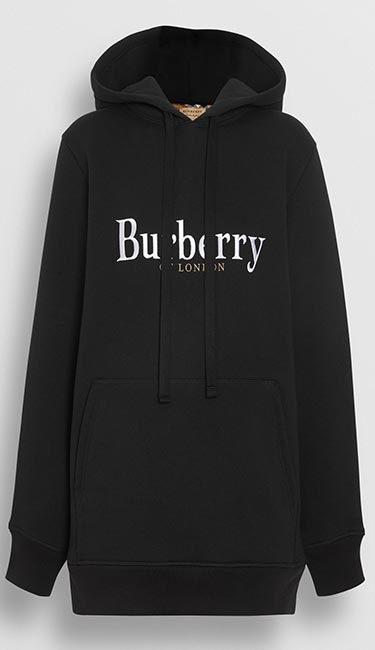 Embroidered Logo Jersey Hoodie From Burberry