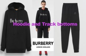 Embroidered hoodie and track pants from Burberry