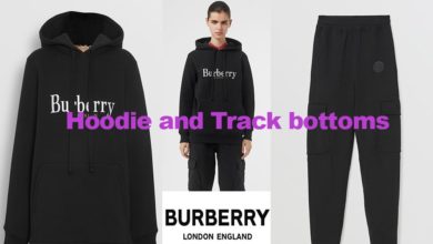 Embroidered hoodie and track pants from Burberry