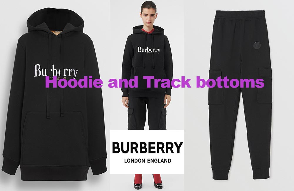 Embroidered hoodie and track pants from Burberry