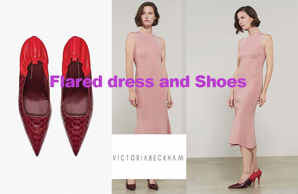 Flared dress and Dorothy shoe from Victoria Beckham