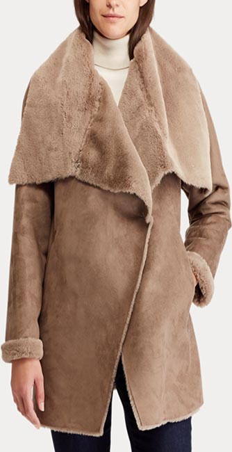 Front View Of This Faux-Shearling Jacket From Ralph Lauren