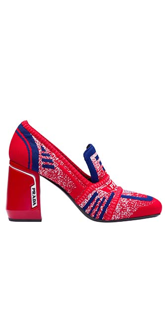 Knit fabric loafers from Prada
