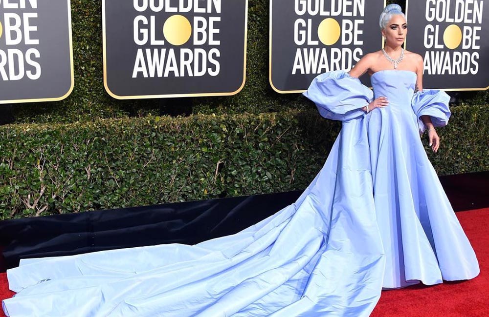 Lady Gaga wears Valentino dress to Golden Globes