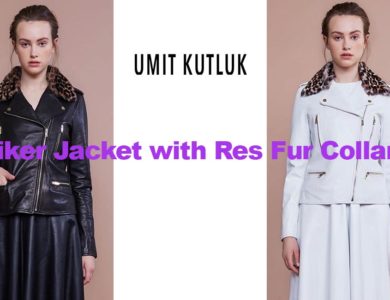 Leather biker jacket from Irish designer Umit Kutluk