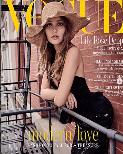Lily-Rose Depp on cover of Australia's Vogue edition February 2019