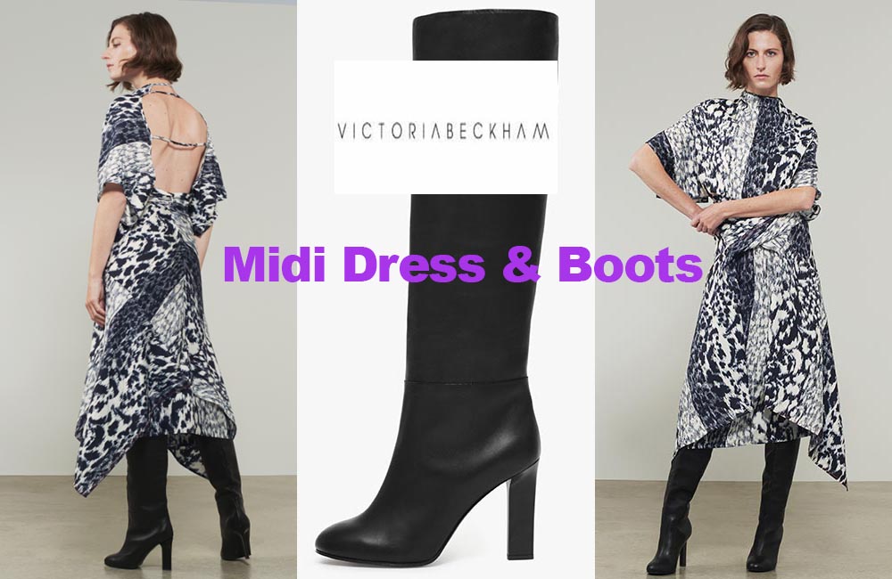 Midi dress and boot from Victoria Beckham