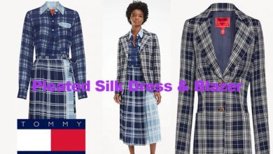Pleated dress and blazer from Tommy Hilfiger