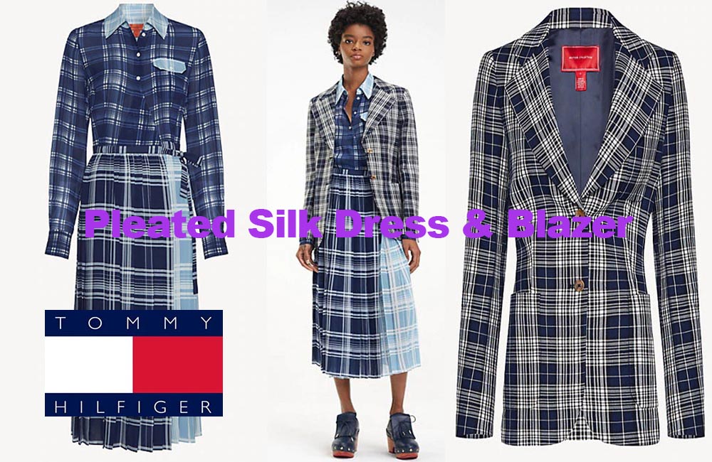 Pleated dress and blazer from Tommy Hilfiger