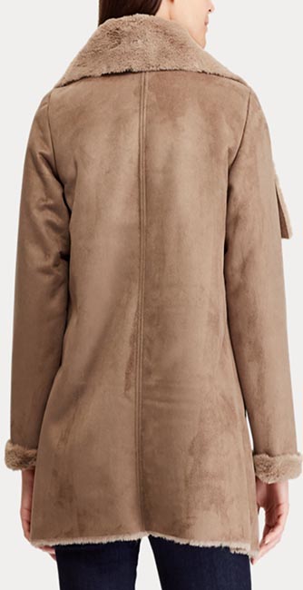 Rear View Of This Faux-Shearling Jacket From Ralph Lauren