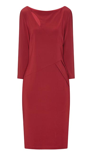 Red Eyelet dress from Joseph Ribkoff