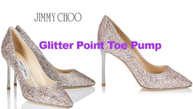 Speckled glitter pointy toe pump from Jimmy Choo