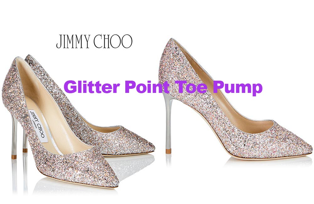 Speckled glitter pointy toe pump from Jimmy Choo