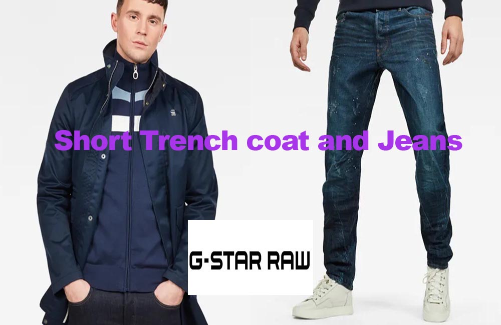 Trench coat and jeans from G-Star Raw