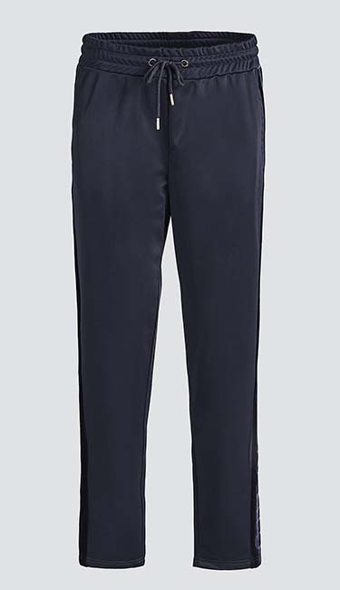 Velvet Detail Trousers From Guess