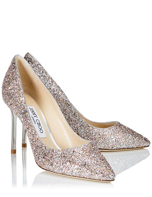 Viola Mix Speckled Glitter Pointy Toe Pumps From Jimmy Choo