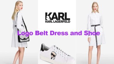 Fashion review logo dress and shoe from Karl Lagerfeld