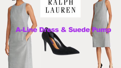 Fashion review wool dress and suede pump
