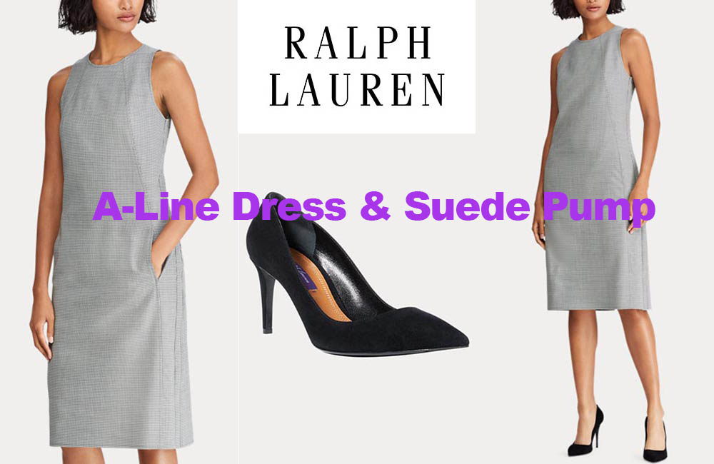 Fashion review wool dress and suede pump