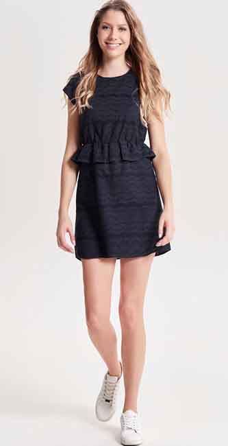 Embroidery Sleeveless Mini Dress From Only