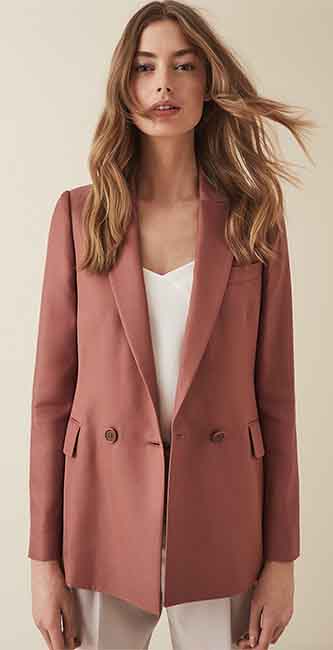 Ladies Satin Twill Tailored Blazer From Reiss