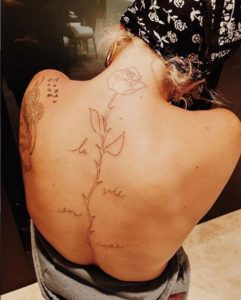 The singer turned actress unveiled her new ink on her Instagram