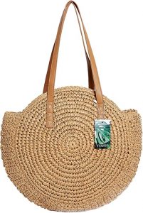 Yxqsed Round Woven Bag